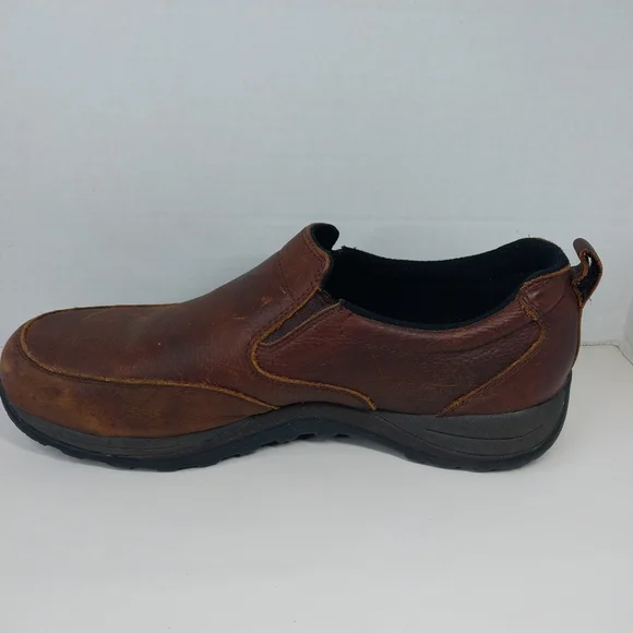 L.L. Bean Comfort Moc II Men's 14 W Leather Slip On Casual Loafers Brown 257064 - Picture 9 of 12